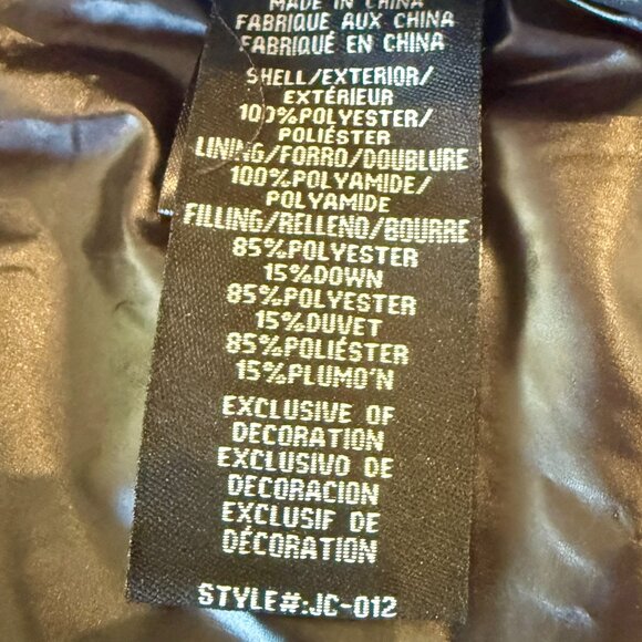 Juicy Couture Black Label Metallic Blue & Black Puffer Jacket Size M - Picture 9 of 9